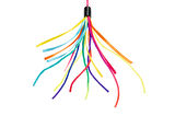 Beeztees Kedi Oltası, Zilli, Kurdelalar Uc, Uzun Dayanıklı ip-110cm, Çeşitli Renklerde, 50cm