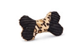Beeztees Köpek Oyuncağı, Sesli, Kemik, Peluş, Siyah/Kahverengi, 18x13x3cm