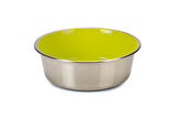 Beeztees Köpek Mama Su Kabı, Paslanmaz Çelik, İçi Sarı, 16cm, 940ml