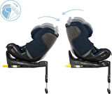 Maxi-Cosi Emerald 360 Pro I-Size Dünyanın İlk Kızaklı, Araç Dışına Çıkabilen İsofix'li 360 Dönebilir Yatabilir 0-36 kg Bebek Oto Koltuğu Authentic Blue