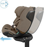 Maxi-Cosi Emerald 360 Pro I-Size Dünyanın İlk Kızaklı, Araç Dışına Çıkabilen İsofix'li 360 Dönebilir Yatabilir 0-36 kg Bebek Oto Koltuğu Authentic Truffle