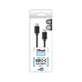 Trust 21176 Usb C To Usb C Kablo 1M Siyah (Usb 2.0)