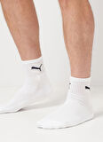 Beyaz Kadın Baskılı Çorap 90611004 PUMA SHORT CREW 3P UNISEX