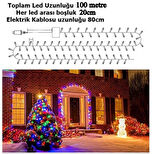 480 Ledli 100 Metre Led Kırmızı Renk 8 Animasyonlu