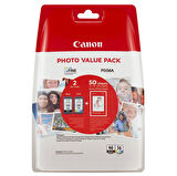 TEKNOTEG - CANON PG-46-CL56 2Lİ KARTUŞ + 50 ADET FOTOĞRAF KAĞIDI