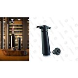 Vacu Vin 854460 Şarap Vakum Seti Siyah 1 Pompa 1 Şarap Tıpası