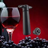 Vacu Vin 854460 Şarap Vakum Seti Siyah 1 Pompa 1 Şarap Tıpası
