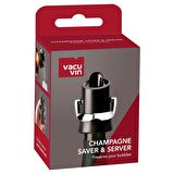 Vacu Vin 18804606 Şampanya Kilit Ağızlı ve Damla Korumalı Siyah Kutulu