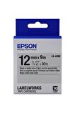 Epson LK-4TBN Cleart Siyah Üzeri Beyaz 12MM 9Metre Etiket