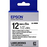 Epson LK-4YBW Strong Siyah Üzeri sarı 12MM 9Metre Etiket