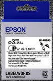 Epson LK-4WBA3 Isıyla Daralan Siyah Üzeri Beyaz 3MM 2,5Metre Etiket