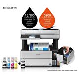 Epson Ecotank L6490 Wifi + Fax + Fotokopi + Tarayıcı Renkli Çok Fonksiyonlu Tanklı Yazıcı