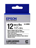 Epson LK-4WBVN  Beyaz Üzeri Siyah 12MM 7Metre Etiket
