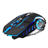  Oyuncu Mouse  Pc- Laptop Işıklı Oyuncu Mouse Gaming Usb Kablolu Siyah 1600 Dpi