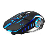  Oyuncu Mouse  Pc- Laptop Işıklı Oyuncu Mouse Gaming Usb Kablolu Siyah 1600 Dpi