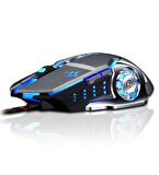  Oyuncu Mouse  Pc- Laptop Işıklı Oyuncu Mouse Gaming Usb Kablolu Siyah 1600 Dpi