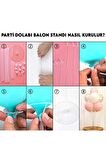 2 Adet Balon Süsleme Standı 75 cm 7li Çubuklu Ikili Set Ayaklı Stand