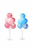 2 Adet Balon Süsleme Standı 75 cm 7li Çubuklu Ikili Set Ayaklı Stand