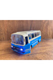 1/27 Ölçek Nostalji Halk Otobüsü Sesli Ve Işıklı Oyuncak Halk Otobüsü Mavi Eski Model Otobüs Diecast