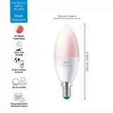 WiZ  Wi-Fi Renkli Ambiyans Akıllı Ampul - 40W - C37 - E14 İnce Duy