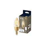WiZ  Wi-Fi Beyaz Ambiyans Akıllı Filament Ampul - 25W - C35 - E14 İnce Duy