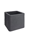 Namook Plastik Taş Tasarım Saksı Gri G 39cm D 39cm Y 33cm
