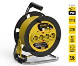 STANLEY PROFESYONEL MAKARALI KABLO  ST-E SERİSİ TERMİKLİ IP20 4 SOKETLİ 50 METRE 3x1,5mm