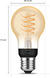 Philips Hue White E27 Filament 7W A60 550 lm, Sıcak Beyaz Işık , Akıllı Ampul