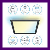 Wiz Siyah Akıllı Sıva Üstü RGB Kare Panel Tavan Armatürü 36W
