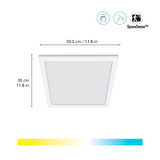 Wiz Beyaz Akıllı Sıva Üstü Sarı-Beyaz Ambiyans Kare Panel Tavan Armatürü 12W