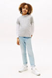 Erkek Çocuk Basic Pamuklu T-Shirt - Gri | 6 Yaş