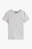 Erkek Çocuk Basic Pamuklu T-Shirt - Gri | 8 Yaş