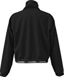 CALVIN KLEIN Kadın Marka logolu Çift Cep Regular Fit Yumuşak Dokulu Dik Yaka Siyah Mont LVGWS4J407 UB1