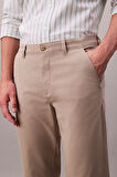 Erkek Slim Fit Pamuklu Chino Pantolon - Bej | 32/32