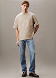 Calvin Klein Jeans Bej Erkek T-Shirt LV04RB295GPAH SS HI LOW EMB 16S JER