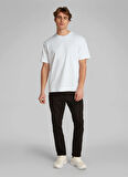 Calvin Klein Jeans Beyaz Erkek T-Shirt LV04RAB812YAA SS REL LIQUID CK MONO