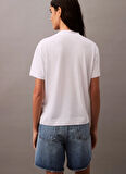 Calvin Klein Yuvarlak Yaka Düz Beyaz Kadın T-Shirt LV044B206GYAA