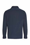 Erkek Uzun Kollu Slim Fit Gömlek - Lacivert | XS