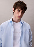 Calvin Klein Jeans Beyaz Erkek T-Shirt LV04RB295GYAA SS HI LOW EMB 16S JER