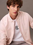 Calvin Klein Jeans Beyaz Erkek T-Shirt LV04RB828GYAA SS 20S EMBRD CK SHIEL
