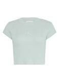 Calvin Klein Jeans Bisiklet Yaka Düz Yeşil Kadın T-Shirt LV047AB802D1T