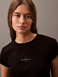 Calvin Klein Kadın  Siyah Monogram  T-Shirt