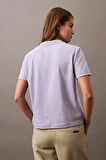 Kadın Ck Flocked Logo T-Shirt - Açık Mor | XS