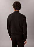 Calvin Klein Bisiklet Yaka Normal Siyah Erkek Kazak LV040BM356UB1_LS SUPIMA QZ SWEATER