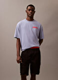 Calvin Klein Jeans Mavi Erkek T-Shirt LV04RB851GTMP SS 16S RLX VERT LOGO