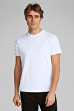 Erkek SS Smooth CTTN Solid Crewnk T-Shirt - Beyaz | XS