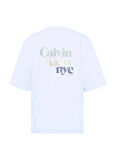 Calvin Klein Jeans Bisiklet Yaka Düz Beyaz Kadın T-Shirt LV047AB813YAA