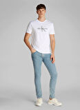 Calvin Klein Jeans Beyaz Erkek T-Shirt LV040EM286YAA SS HERO MONOLOGO 30S