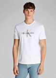 Calvin Klein Jeans Beyaz Erkek T-Shirt LV040EM286YAA SS HERO MONOLOGO 30S