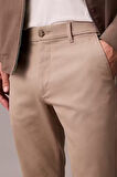 Erkek Slim Fit Esnek Kumaşlı Chino Pantolon - Bej | 34/32